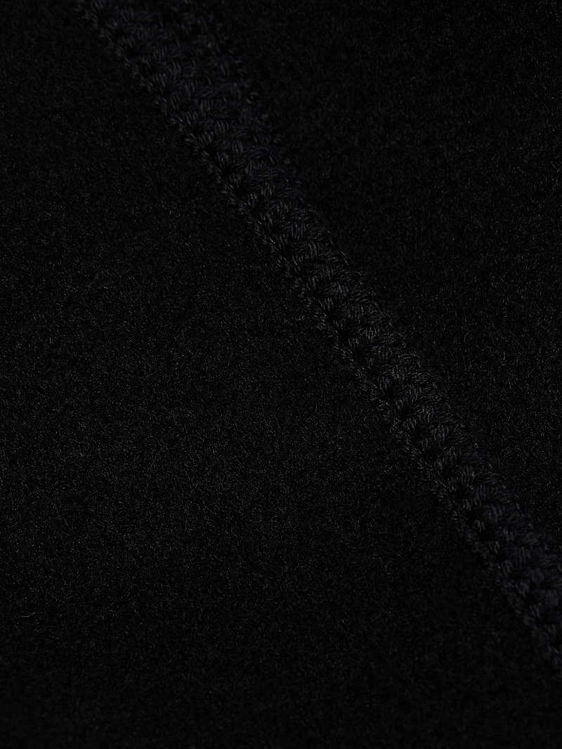 Double-Faced Wool Wrap Coat