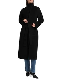 Double-Faced Wool Wrap Coat