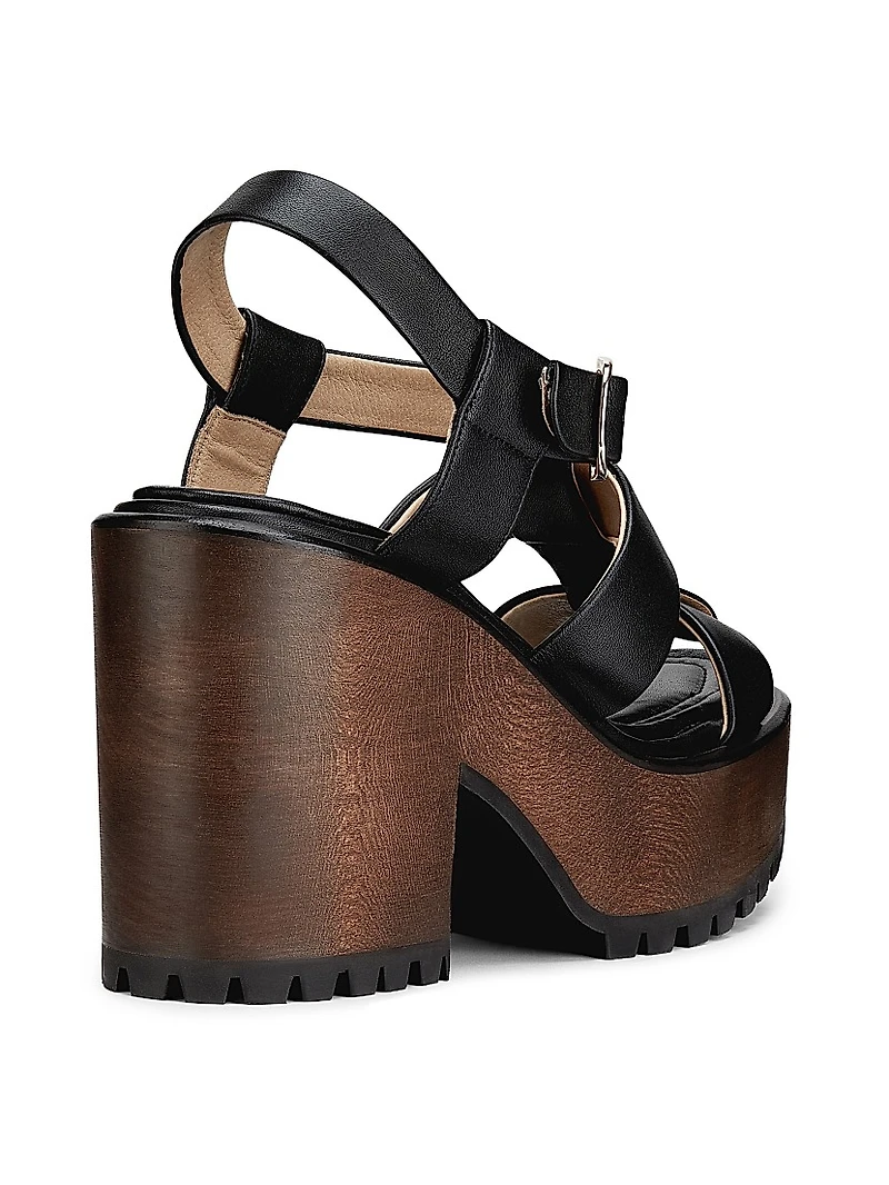 Hera 110MM Leather Platform Sandals