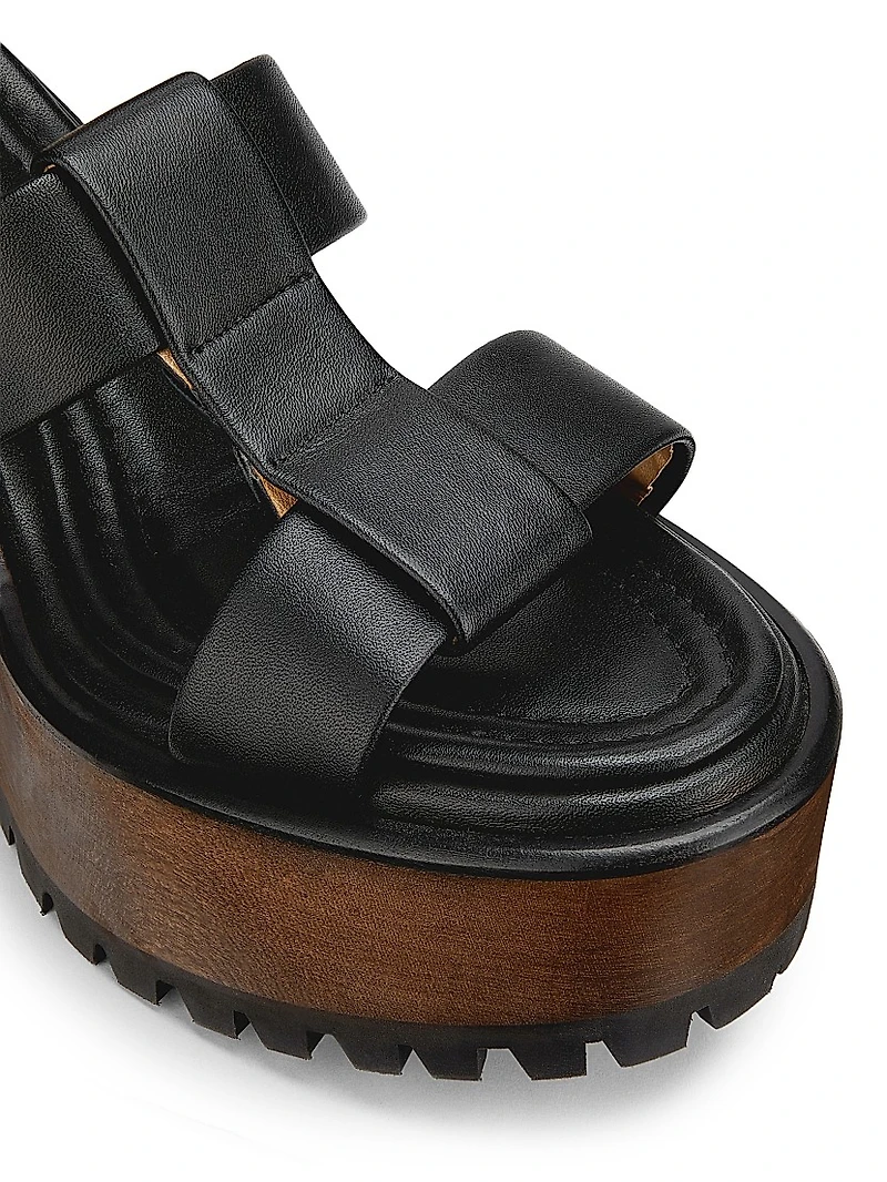 Hera 110MM Leather Platform Sandals