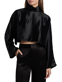 Ingrid Satin Crop Top