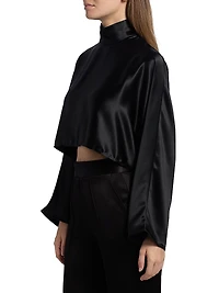 Ingrid Satin Crop Top