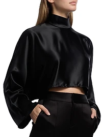 Ingrid Satin Crop Top