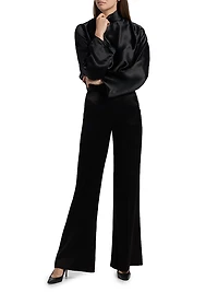 Ingrid Satin Crop Top