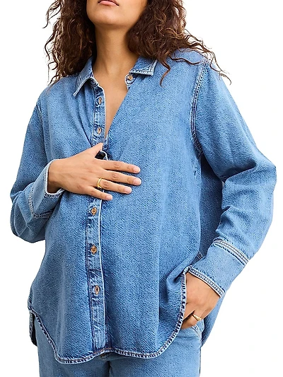 Nursing Friendly Maternity Classic Buttondown Shirt