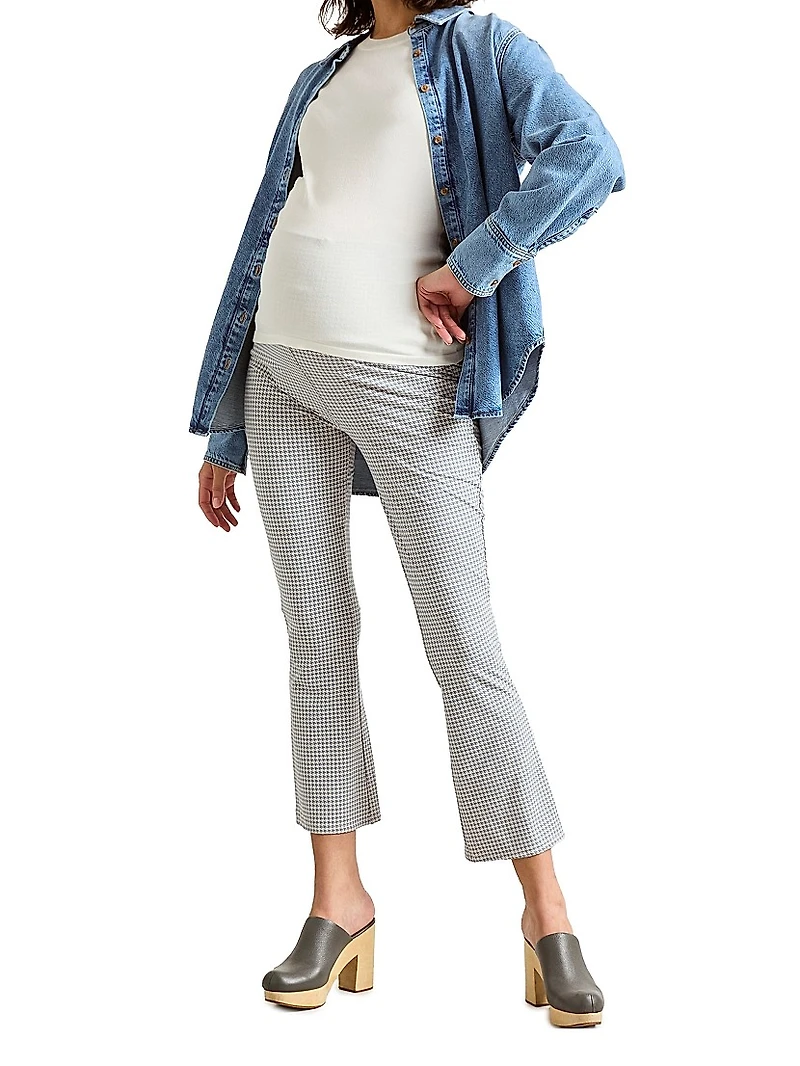 the Ultimate Maternity Over Bump Crop Flare Leggings