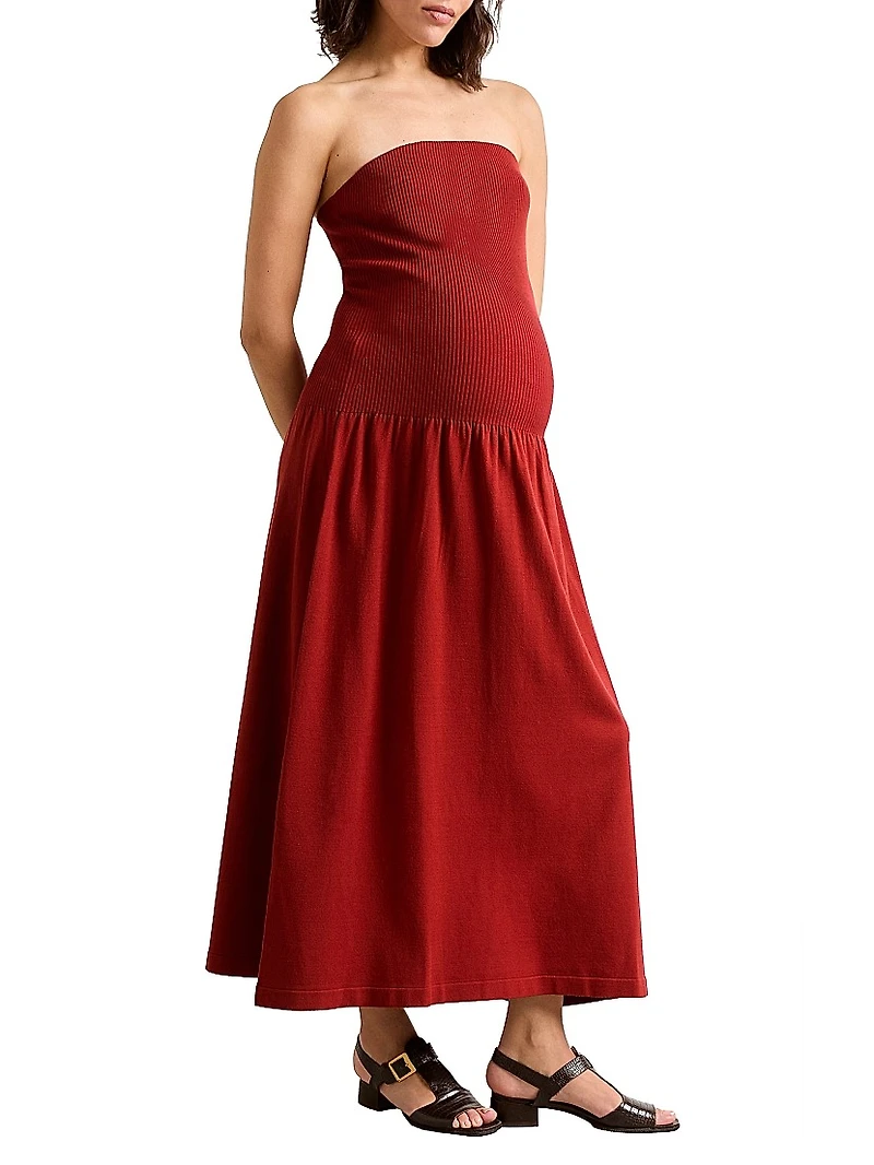 The Fiona Maternity Strapless Knit Dress