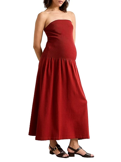 The Fiona Maternity Strapless Knit Dress