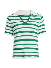 Harlow Striped Polo Top