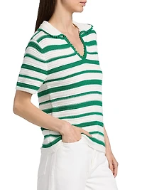 Harlow Striped Polo Top