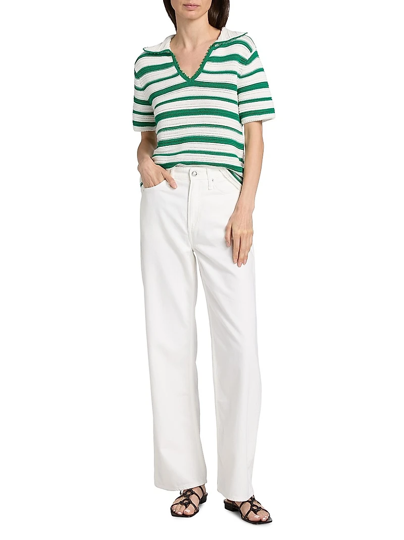 Harlow Striped Polo Top