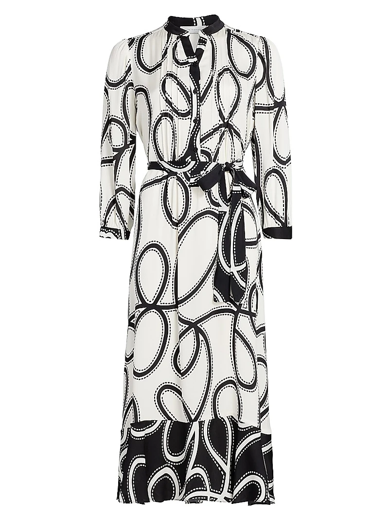 Phoenix Dotted Silk-Blend Midi-Dress