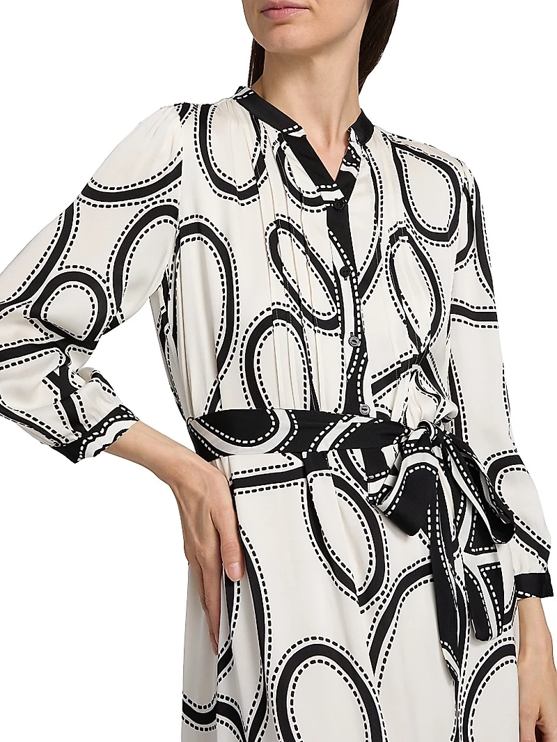 Phoenix Dotted Silk-Blend Midi-Dress