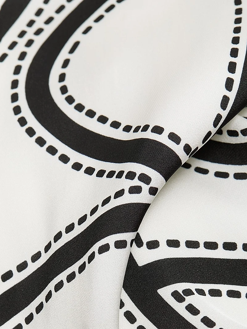 Phoenix Dotted Silk-Blend Midi-Dress