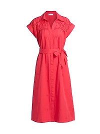 The Freya Belted Cotton Midi-Shirtdress