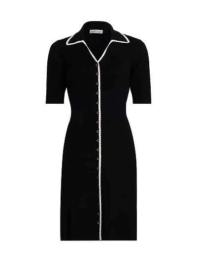 The Sonja Knit Mini-Shirtdress