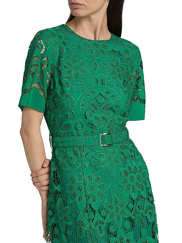 elie tahari floral lace dress Elie Tahari The Gaia Floral Lace Midi-Dress