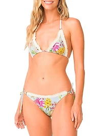 Kyle Crochet Trim Triangle Bikini Top