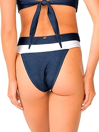 Banded Colorblocked Bikini Bottom