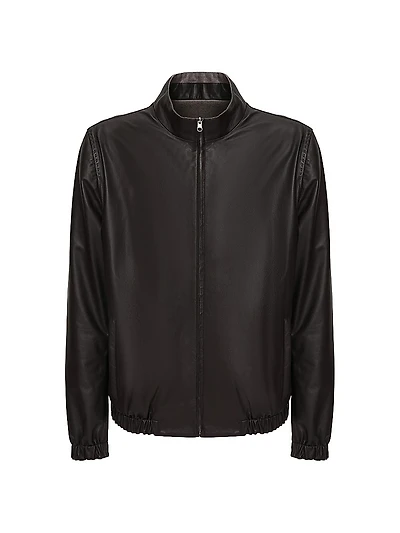Men's Light Nappa Leather Reversible Jacket