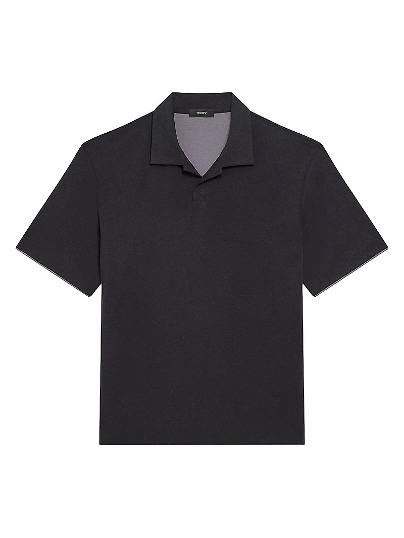 Double-Layered Cotton Polo Shirt