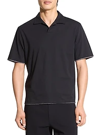 Double-Layered Cotton Polo Shirt