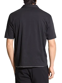 Double-Layered Cotton Polo Shirt