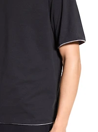 Double-Layered Cotton Polo Shirt