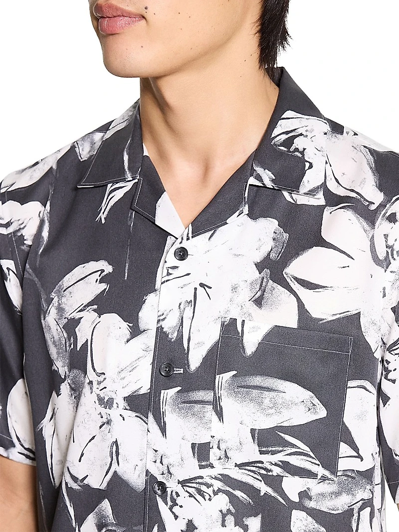 Noll Brush Floral Camp Shirt