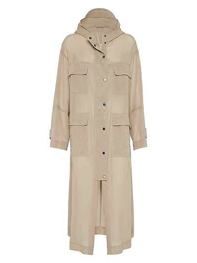 Cotton Organza Duster Coat
