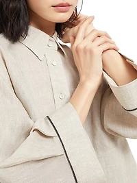 Lightweight Linen Cropped Shirt