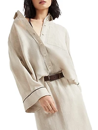 Lightweight Linen Cropped Shirt