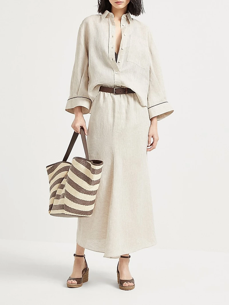 Lightweight Linen Cropped Shirt