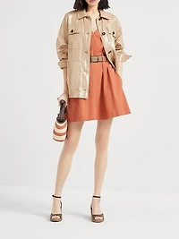 Lamé Cotton Gauze Outerwear Jacket