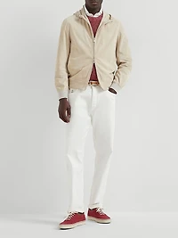 Suede Sweatshirt with Hood