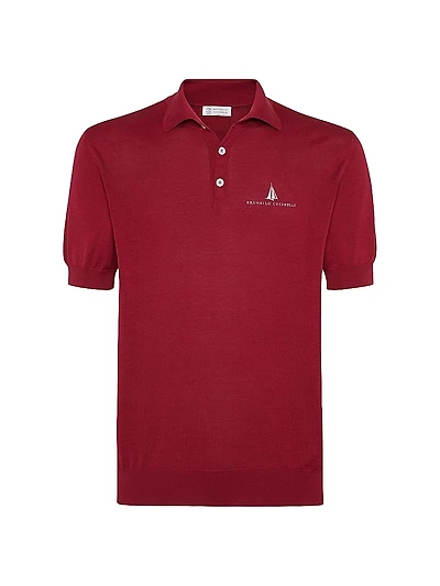 Silk and Cotton Lightweight Knit Polo Shirt