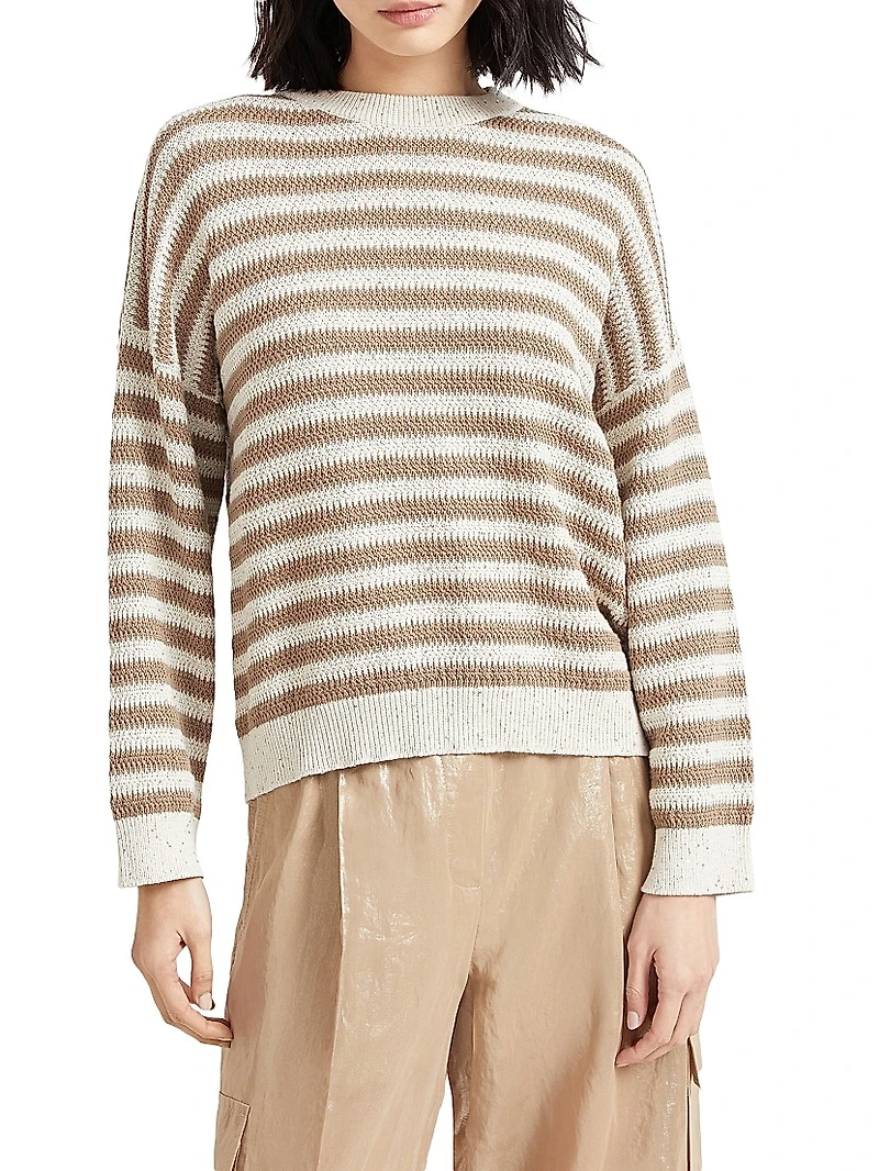 Striped Dazzling Cotton Sweater