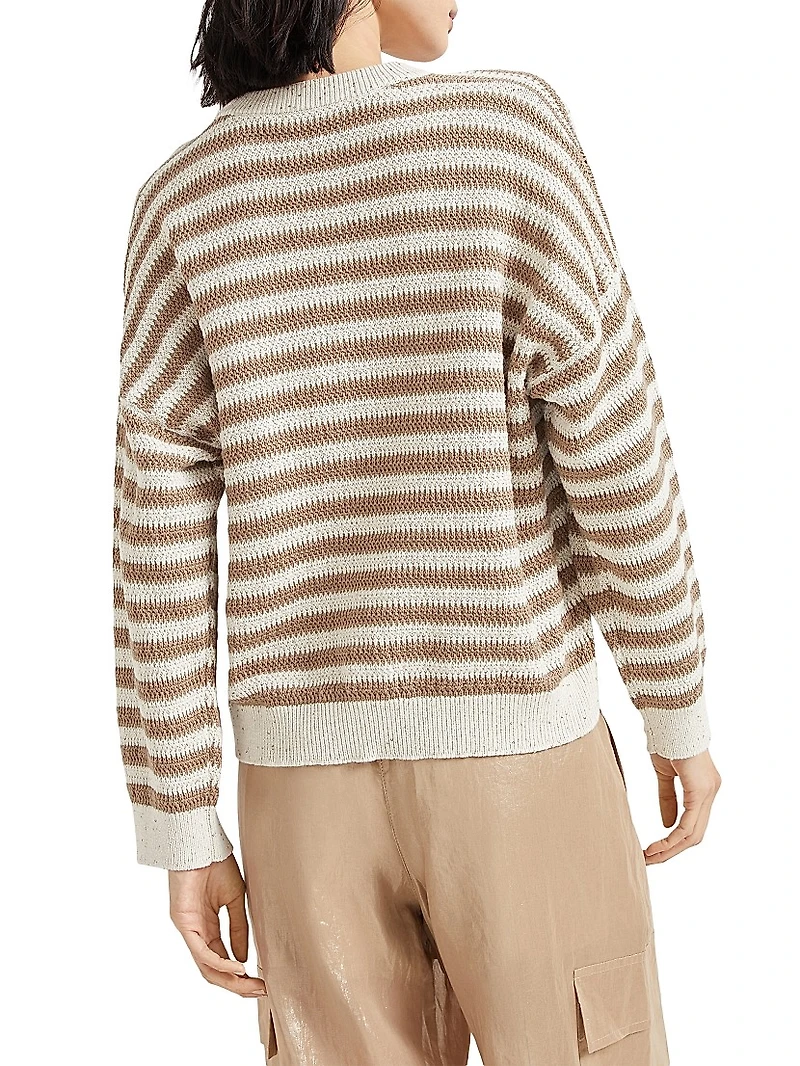 Striped Dazzling Cotton Sweater