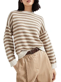 Striped Dazzling Cotton Sweater