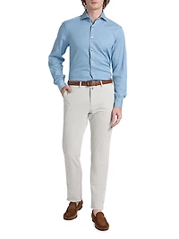 Slim-Fit Cotton Button-Front Shirt
