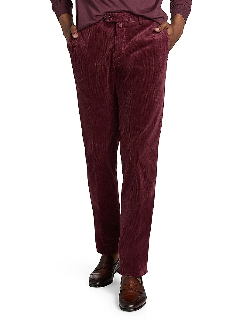 Corduroy Tapered-Leg Trousers