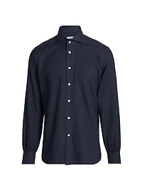 Cotton Button-Front Shirt