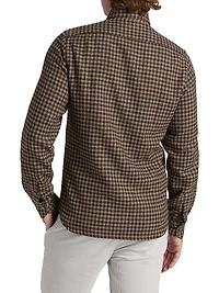 Wool-Silk Gingham Shirt