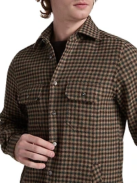 Wool-Silk Gingham Shirt