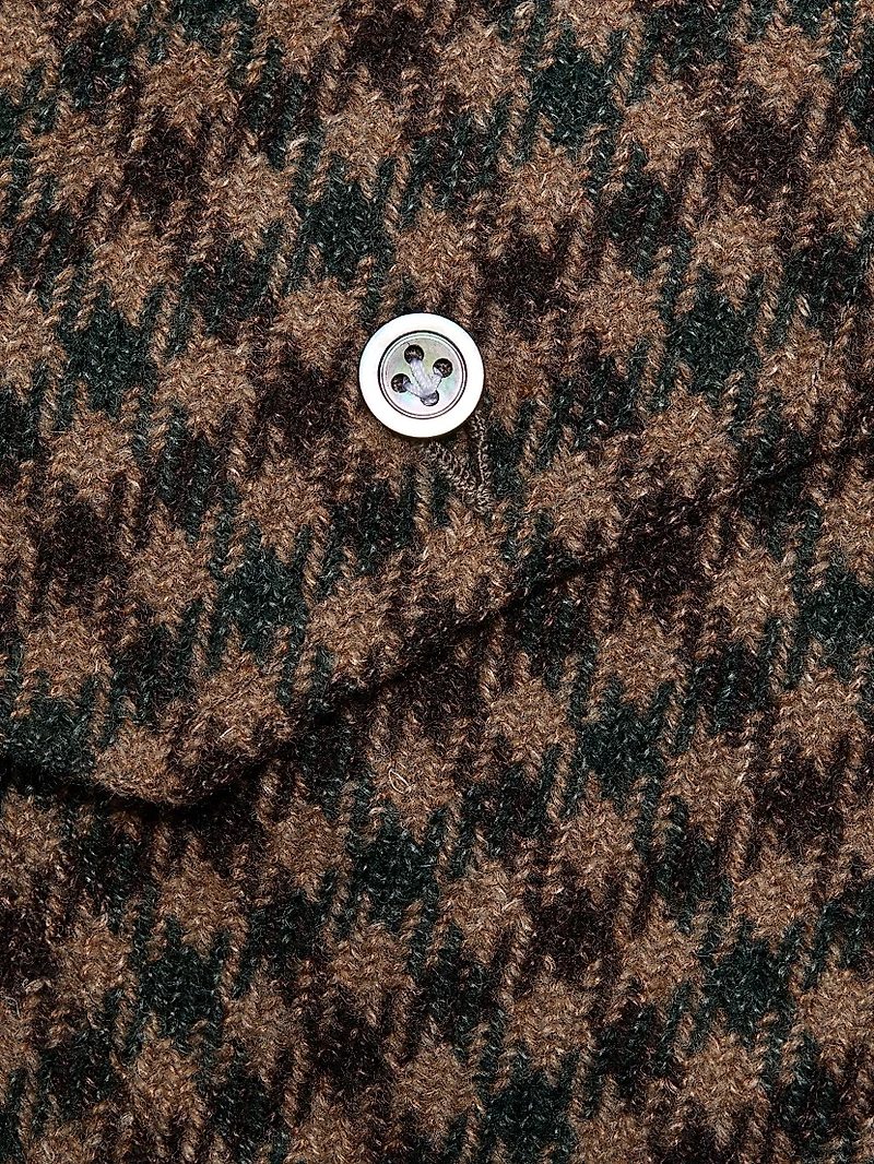 Wool-Silk Gingham Shirt