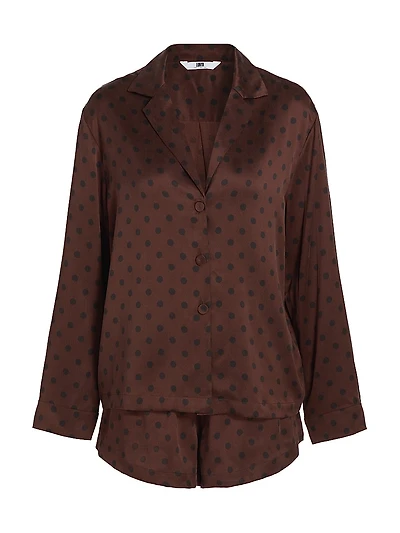 Polka Dot Silk Pajamas