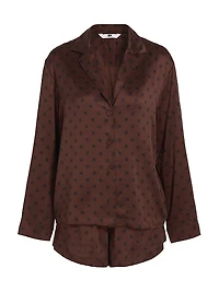 Polka Dot Silk Pajamas