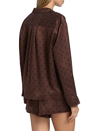 Polka Dot Silk Pajamas