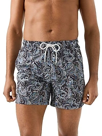 Paisley Drawstring Swim Shorts