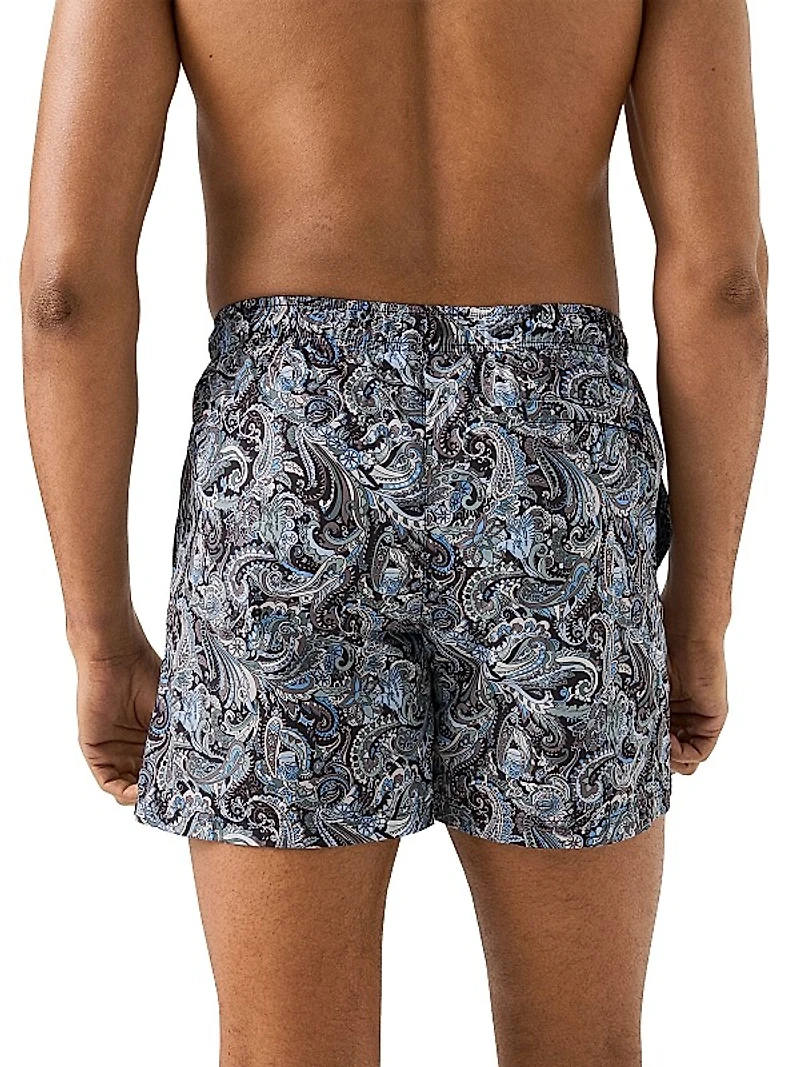 Paisley Drawstring Swim Shorts